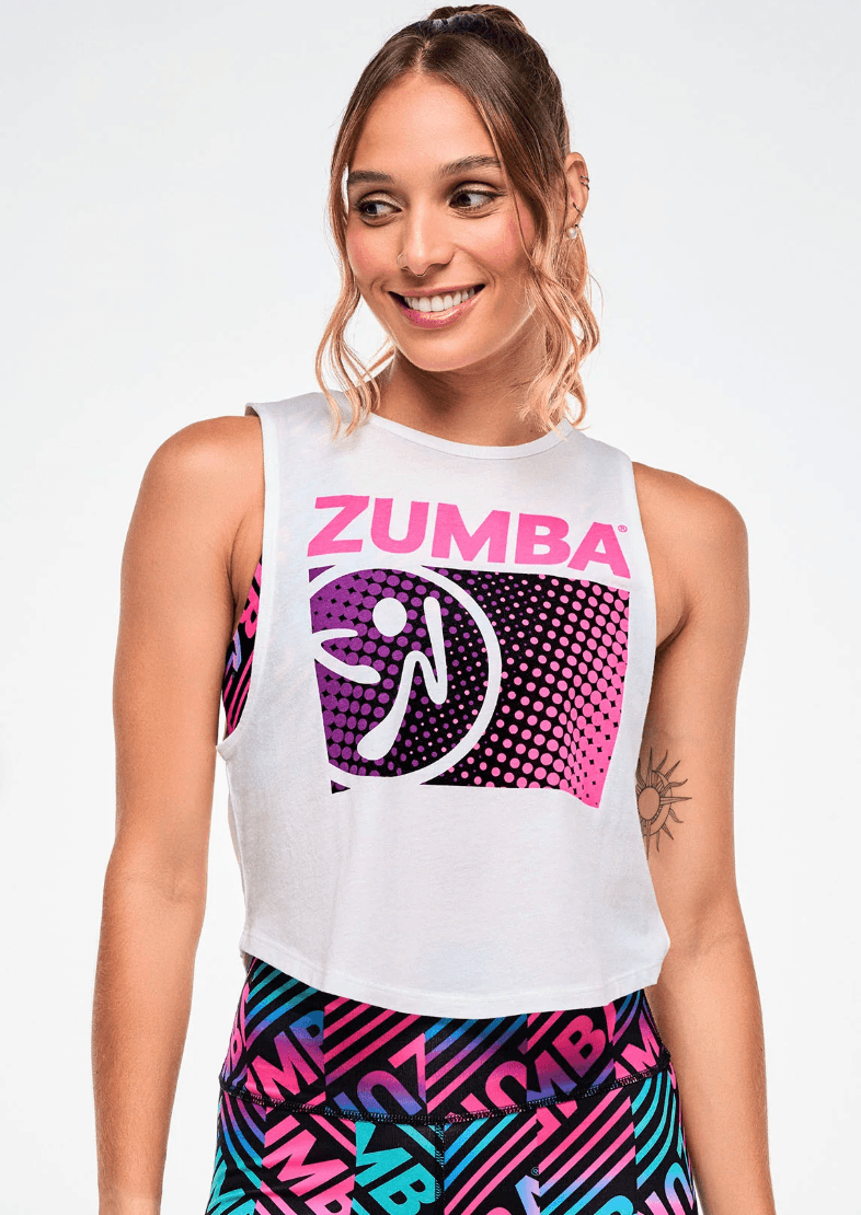 Electric Feel Crop Muscle Tank