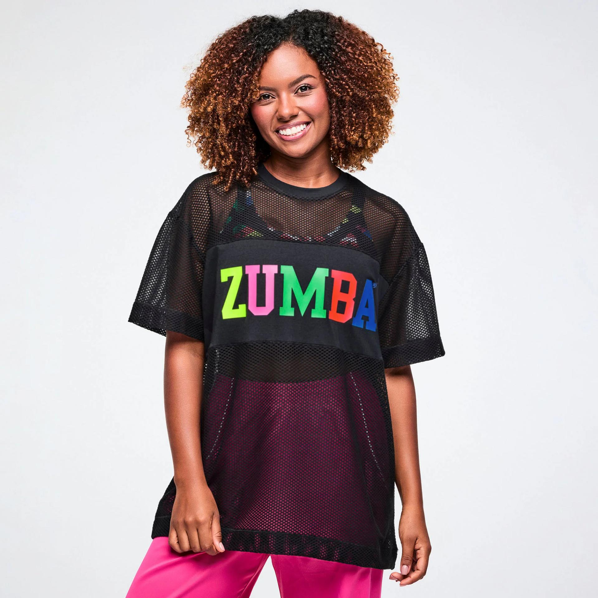 Zumba Worldwide Boxy Mesh Top